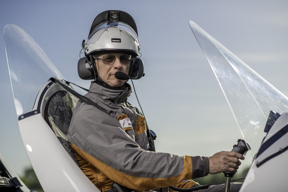 Michel Sérane instructeur autogire Bleu Alpin